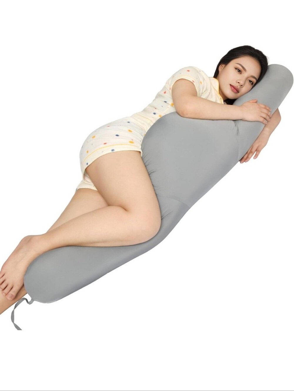 Full Body Side Sleeper Support Pillow - Light Gray